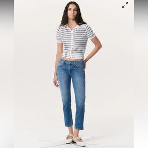 EUC Rag and Bone Dre low rise slim boyfriend Blue Women's raw hem Jeans size 29